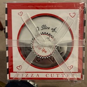A Slice Of Love Stainless Steel Pizza Cutter - Bridal Shower Wedding Favors